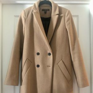 ZARA TRF Wool Blend Woman’s Coat, Camel, Size S
